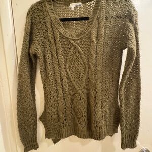 Abound Olive Green Cable Knit Sweater